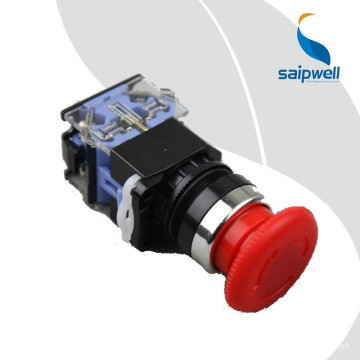 Saipwell Hoher Standard CE Push-On-Schalter Roter Druckknopf IP65 China Wholesale Button Switches